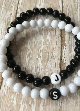 Браслет парный с инициалами