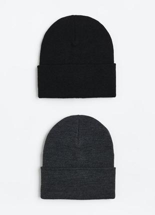 Шапка мужская h&m черная серая