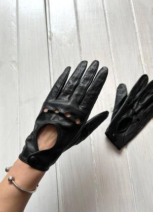 Перчатки кожаные (авто-леди)