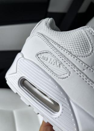 Кросівки жіночі / чоловічі білі nike air max 90 white5 фото