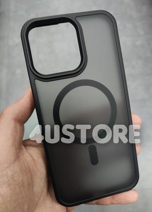 Чохол metalulters with magsafe на iphone 15 pro max матовий магейф металеві кнопки