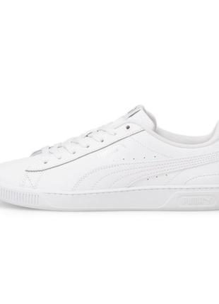 Белые кожаные кеды puma women's vikky v3 leather sneakers2 фото