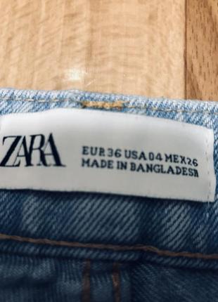 Джинсы zara мом саетлые4 фото