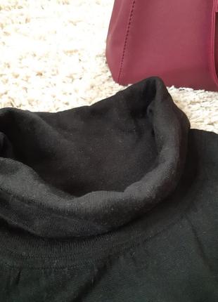 Очень комфортное вязаное черное платье короткий рукавчик кашемир/ангора, public,  p. 38-406 фото