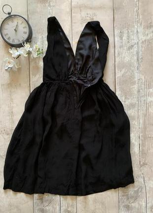 Маленьке чорне плаття коктейльне плаття з відкритою спиною пишна спідниця р s2 фото