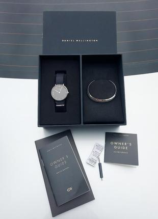 Набір годинник і браслет різні daniel wellington original нейлоновий шкіряний браслет8 фото