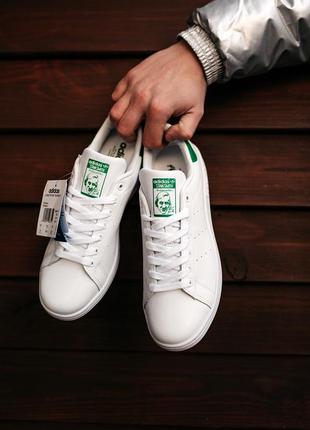 😻adidas stan smith white green😻женские кроссовки адидас