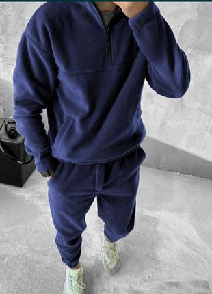 Мужской тёплый спортивный костюм на флисе / мужской теплый спортивный костюм на флисе4 фото