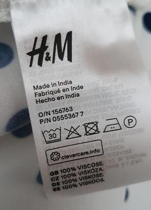 Блуза h&amp;m в горошок. 100% вискоза.6 фото