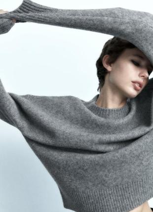 Серый свитер из новой коллекции zara размер s