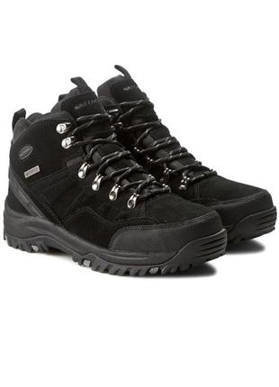 Треккинговые ботинки мужские зимние skechers pelmo 64869/blk black оригинал