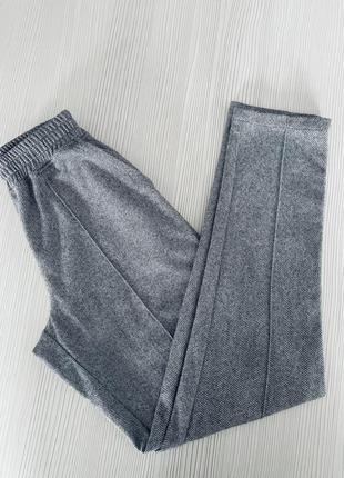 Теплые трикотажные классические брюки