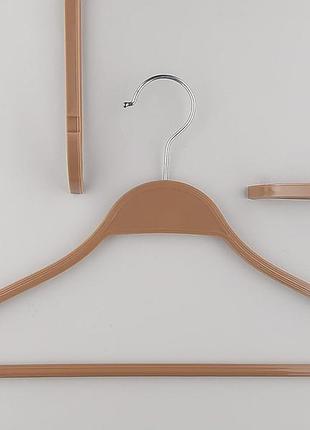 Плічка вішалки тремпеля tp40 коричневого  кольору, довжина 40 см
