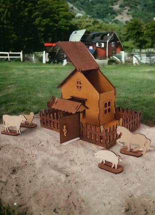 Детский игровой набор "ферма" детская игрушечная ферма6 фото