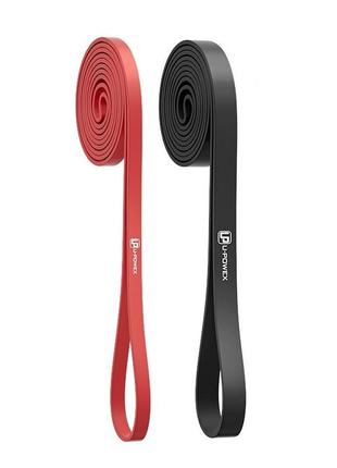 Резинові петлі для тренувань u-powex up_1072 power band набір 2шт. red/black (4,5-27kg)