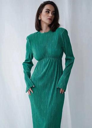Шифоновое зеленое платье, вечернее длинное платье, сарафан, сукня миди