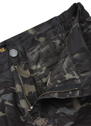Тактичні штани s.archon sh9 camouflage black s чоловічі камуфляж6 фото