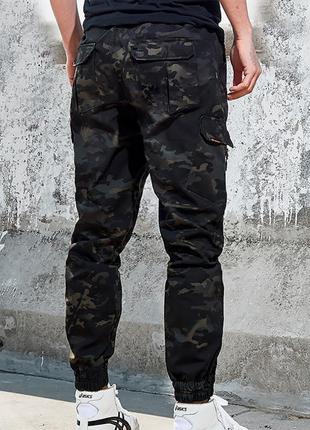 Тактичні штани s.archon sh9 camouflage black s чоловічі камуфляж3 фото