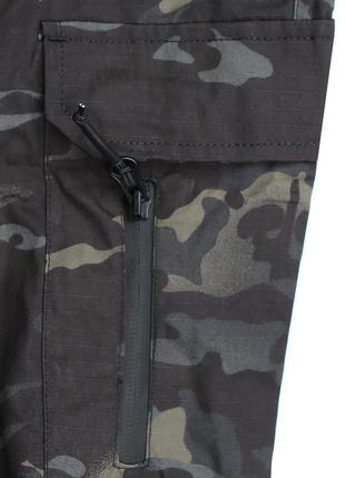 Тактичні штани s.archon sh9 camouflage black s чоловічі камуфляж4 фото