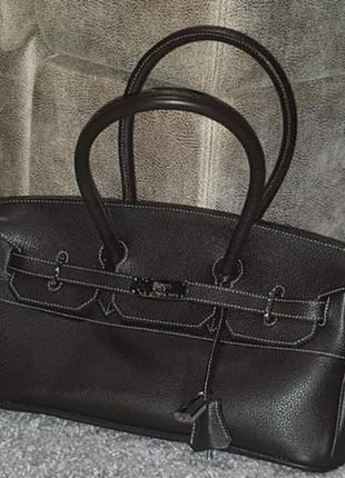 Нова,супер стильна,брендовий,шкіряна сумка hermes birkin1 фото