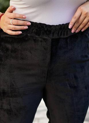 Жіночі теплі  спортивні штани брюки 30/9/00118 карго джогери велюр (48-50, 52-54, 56-60 розміри)3 фото