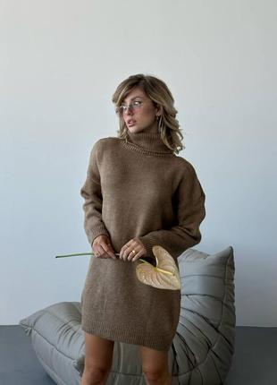 Удлиненный шерстяной свитер туника свободного кроя оверсайз