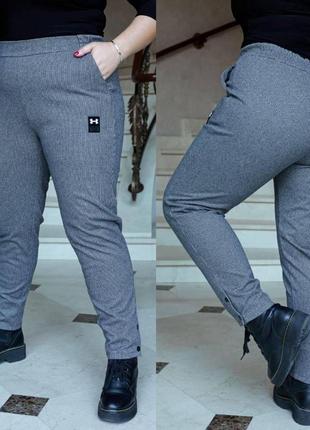 Жіночі теплі штани кашемір брюки 11/0/ мр 065 (5052, 54/56, 58/60 великі розміри батал)1 фото
