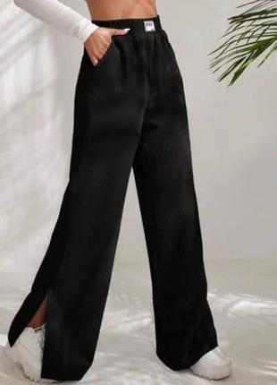 Жіночі штани брюки класичні 52/3/0015 вельвет широкі палаццо ( 42-44,46-48 розмір )
