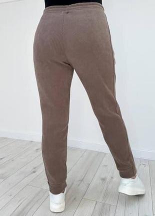 Жіночі теплі спортивні штани брюки  58/3 /43 вельвет  на флісі  (50,52,54,56,58  великі розміри батал)2 фото