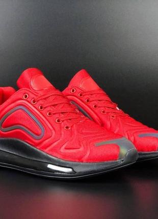 Кроссовки мужские nike magnolia air max 720  найк аир 720 красные модные беговые кроссовки текстиль