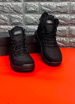 Ecco зимові термо черевики чорні чоловічі розміри 40-451 фото
