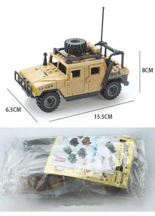 Автомобіль військова машина хаммер для фігурок спецназ swat з пісочна5 фото