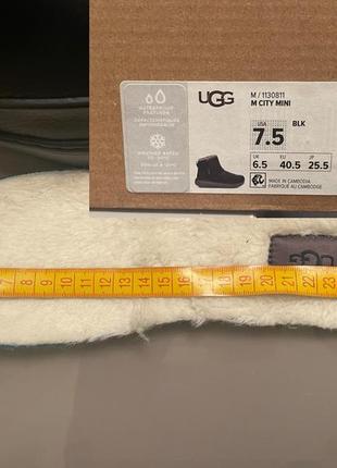 Зимние кожаные ботинки ugg euro 41.5 на 27 cм city mini waterproof boot угги оригинал10 фото