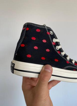 Кеди converse chuck 70 embroidered lips  black a01600c9 фото