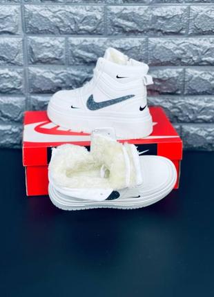 Nike зимние женские ботинки белые мех размеры 36-414 фото