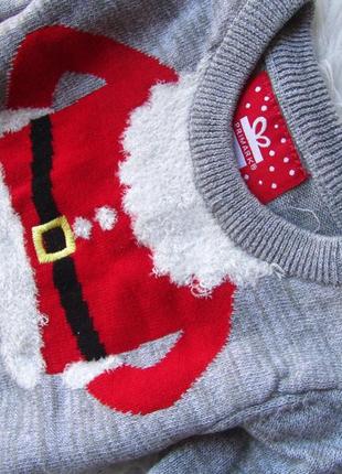 Вязаный кофта свитер джемпер санта новогодний новый год рождественский christmas primark6 фото