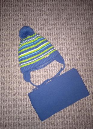 Зимова шапка+шарф1 фото