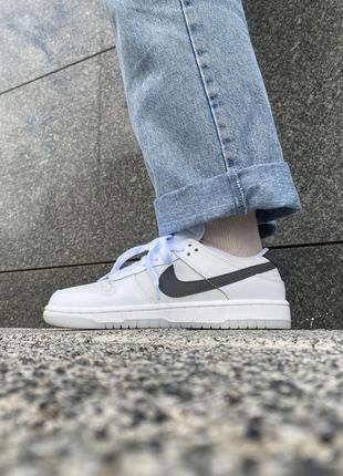 Nike sb dunk white/grey2 фото