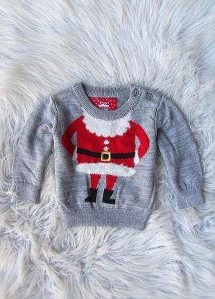 Вязаный кофта свитер джемпер санта новогодний новый год рождественский christmas primark2 фото