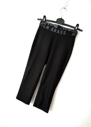 Mach dich krass daniel aminati спортивные штаны укороченные компрессионные лосины чёрные женские3 фото