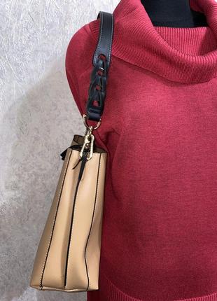 Женская сумка бежевого цвета parfois5 фото
