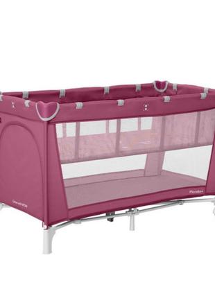Спальне місце дитячий манеж з двома рівнями дна від народження фіолетовий