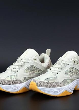 💋nike m2k tekno camo white orange💋женские кроссовки найк2 фото