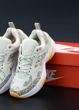 💋nike m2k tekno camo white orange💋женские кроссовки найк6 фото