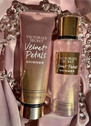 Ідея подарунка парфумований набір з шимером velvet petals shimmer 💕victorias secret вікторія сікрет вікторія сікрет оригінал