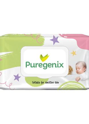 Вологі серветки для дітей puregenix, 72 шт1 фото