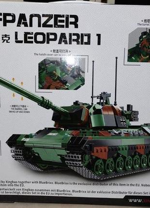 Військовий конструктор німецький танк леопард leopard 1 kampfpanzer для в коробці (1145 деталей)3 фото