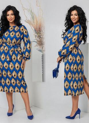 Жіноча сукня   7386-1 плаття вільного крою   (46-48; 50-52; 54-56; 58-60 великі розміри батал)