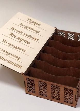 Шкатулка семейный бюджет для денег семейная копилка из дерева коробочка для денег