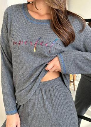 Жіноча піжама домашній комплект сорочка + штани 8961-1/ мр 085 (s-m, l, xl-ххl розміри)8 фото